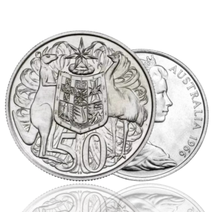 Australian Round 50 cent 1966 Silver Coin
